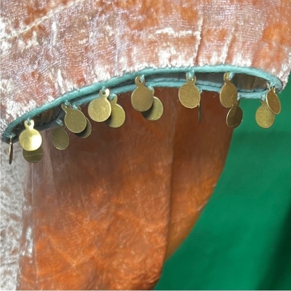 SOFT SURROUNDINGS Crushed Velvet Moroccan Beaded Tunic in Pink, Size PXS EUC - Picture 10 of 14